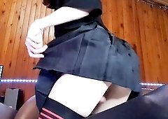 Cute femboy show booty