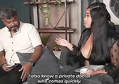 Built doctor enjoys his patient's large bazookas - Hotty Cruz & Issane