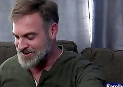 Stepdaddy spanks teen and fucks their young latin guest