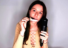 Sensual sounds of wet mouths — Visualize your hard rod as I enjoy my popsicle 🍭 ASMR