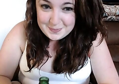 Amateur striptease and Solo masturbation