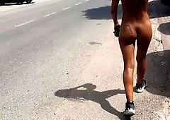I love showing off my vagina on public streets - it's risky but it makes me so moist