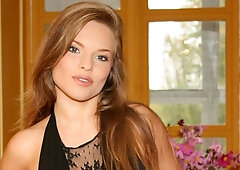 Comely Lucy Love at handjob clip