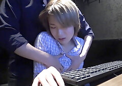 Japanese girl being groped all over