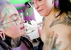 Tattooed Cock Gothic ANAL Fucking POV