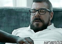 Hunky Rocco Steele stuffs his fat cock inside black jock