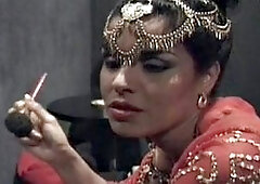 Stunning French woman dildoing her hairy twat outdoors