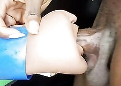 black homemade POV - Daddy groans and talks filthy during the time that ‎banging your throat, oral-job toy (HD 7 min