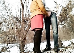 Fabulous mother in law holds my dong whilst I pee outside and licks it great