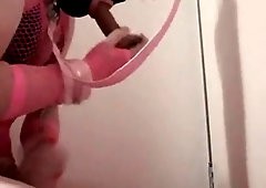 Stroking off in handcuffs while blowing my fuck stick