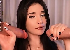 Beauty brunette teen fuck huge toy