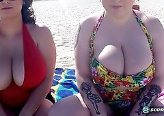 Alana & Kelli Maxx get naughty backstage in wild beach action!