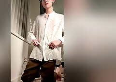 Sexy Twink In Suit Swing His Cock And Cum All Over Your Face And Tongue For Money