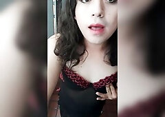 A little crossdresser show u how to properly cum for Dady and mama