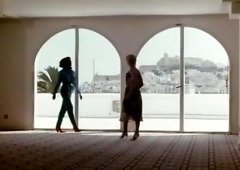 Fine short haired luscious blondie eats small hairy cock for cumshot