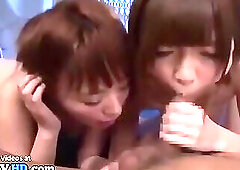 Horny babes with amazing legs in stockings love getting fucked