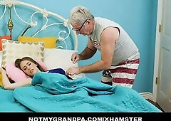 Large breasts teen youthful wife vagina banged by grumpy grand-daddy