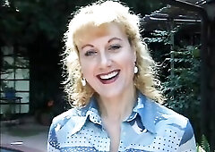 Sexually excited blond cougar sucks rod and gets anally permeated