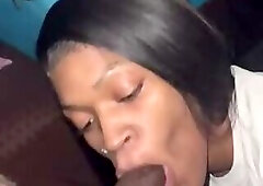 Slim Thick Ebony TGirl Drains DL College Recruits BALLS