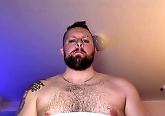 Straight guy, dominant bear, thick cumshot