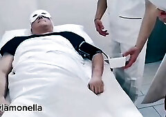 Dottoressa fa prelievo di sperma al paziente sborrata sul culo infermiere depravato - Nikylamonella