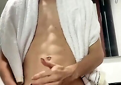 Amateur twink, masturbation cum, big dick gay