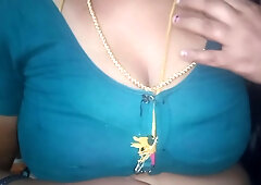 Tamil Aunty Squeezing Her Breasts When She Is Alone And Unable To Control Her Emotions