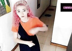 The babysitter asks u for a raise and is ready to do everything in swap for u to give it to her, even swallowing your jizz.