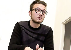 Geeky guy in glasses gets his butthole wrecked BIG TIME