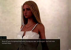 Mummy and her curvy rump in an adult visual novel experience