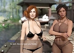 Undercover fun with two horny MILFs and a guy