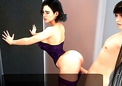 Dressing room fuck, crampie