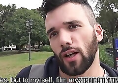 Bearded first timer enjoys raw drilling after a blowjob