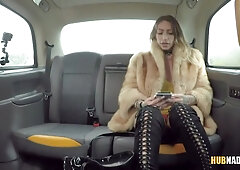 Ava Austen gives rimjob to that fake taxi driver