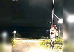 sissy Blond flashing