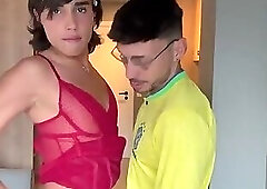 Argentinian femboy comes to Brazil to try the Brazilian dick of the well-endowed man.