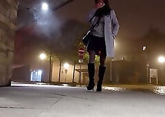 Dragon dildo put on and tested on me