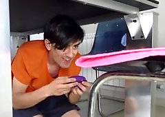 Naughty prankster seduces blonde girlfriend after breakfast