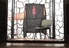 Chunky hottie punished from her lezdom punisher.