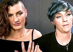 Sapphic transgender domina enjoys her blowjob