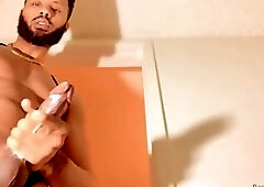 Stroking In The HALLWAY Waiting For My ROOMMATE To Wake Up & Come Out (RashadTheRod)