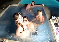 Hawt Tub Fuckfest With Deliah Grace, Scarlett Gushes, Scarlett Venom
