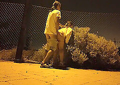 Stranger Seduced a Milf at a Bus Stop. Fucking on the street with someone else's wife