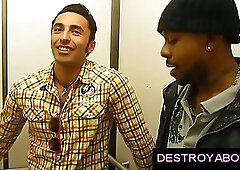 Big black gay sausage ready for white mouth