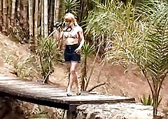 Sexy Redhead tranny rumming bald hunk in the nature