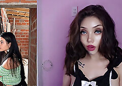 Thick Busty Latina fucked in abandoned building