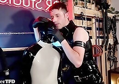 Boy breathplay, latex rubber gay, student