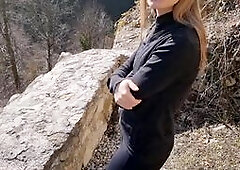 A daring couple takes a hike but can't resist their desires and end up having passionate sex, only to be caught and embarrassed. Their risky adve