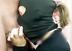 Red lips round booty honey gulp cum