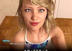 Busty babe plays a PC game in this exciting POV cartoon adventure